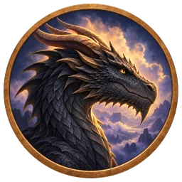 Black dragon medallion