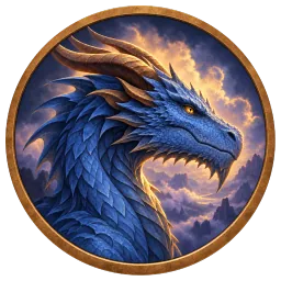 Blue dragon medallion