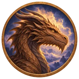 Brown dragon medallion